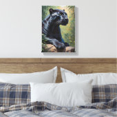 Scheidingstabel Profiel van een Imponante-panter Canvas Afdruk (Insitu (Slaapkamer))