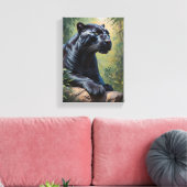 Scheidingstabel Profiel van een Imponante-panter Canvas Afdruk (Insitu (Woonkamer))