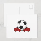 Scheidrechtersfluitje & Voetbal Briefkaart (Voorkant / Achterkant)