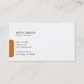 Scheidslijn (gebrande sienna) Tab Visitekaartje (Achterkant)