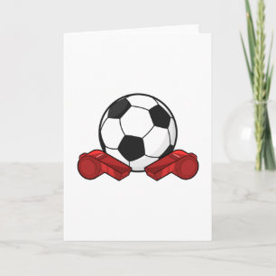 Scheidsrechter fluit & Voetbal Kaart