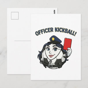 Scheidsrechter Kickball Voetbal Briefkaart