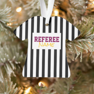 SCHEIDSRECHTER NAAM Sport Team Kleuren Strepen Ornament