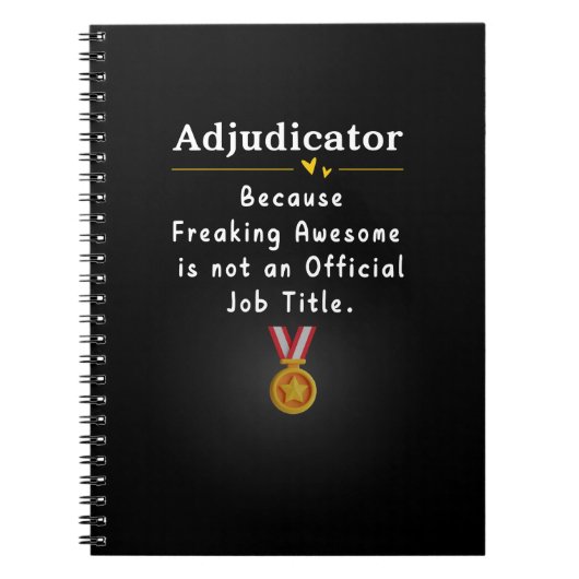 Scheidsrechter Omdat Vet Awesome Notitieboek (Voorkant)