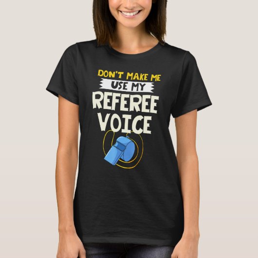Scheidsrechter Ref Whistle Vrouwen Kinder Voetbal T-shirt (Voorkant)