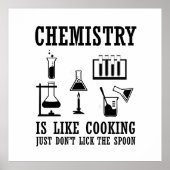 Scheikunde is als het koken grappige scheikundige  poster (Voorkant)