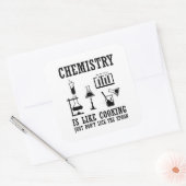 Scheikunde is als het koken grappige scheikundige  vierkante sticker (Envelop)