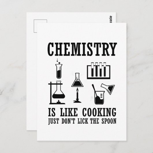 scheikunde is als koken grappige scheikundige quot briefkaart (Voorkant / Achterkant)