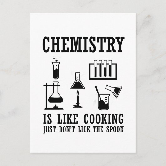 scheikunde is als koken grappige scheikundige quot briefkaart (Voorkant)