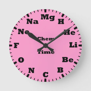 scheikunde is roze ronde klok