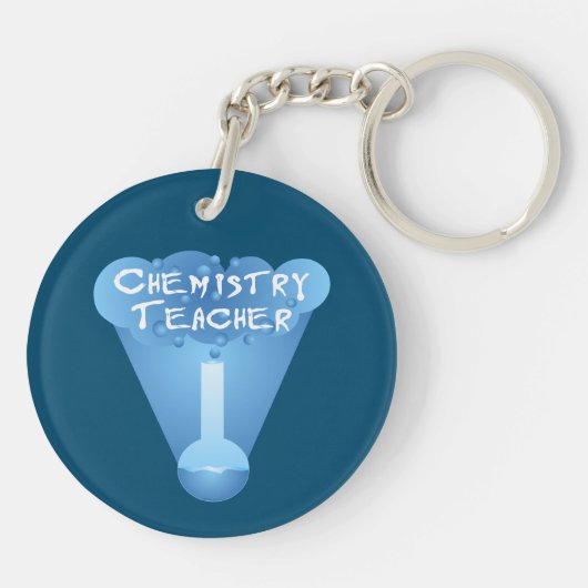 Scheikunde leraar Cloud Sleutelhanger (Achterkant)