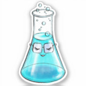 Scheikunde Liefde Wetenschap Lab Kunst Sticker (Voorkant)