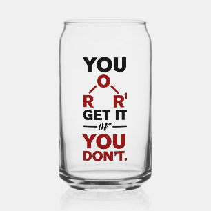 Scheikunde nerd je krijgt het grappige wetenschaps blikvorm glas