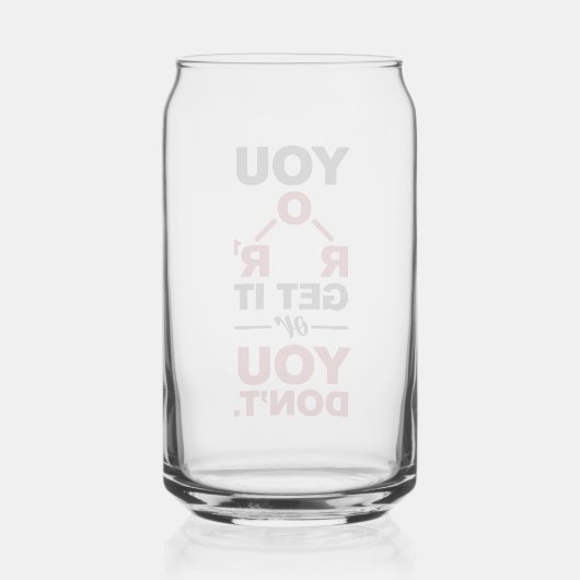 Scheikunde nerd je krijgt het grappige wetenschaps blikvorm glas (Achterkant)