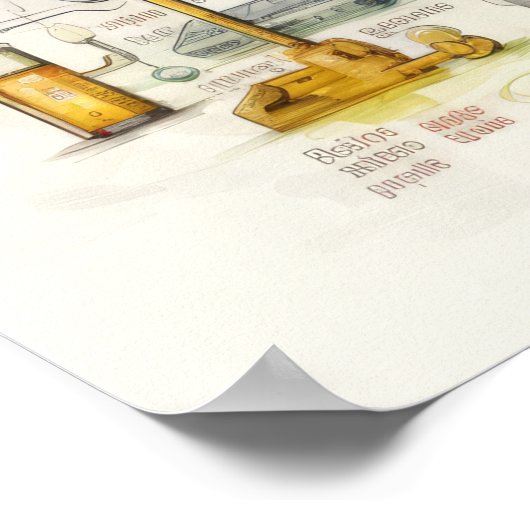 Scheikunde Papier Poster (Hoek)