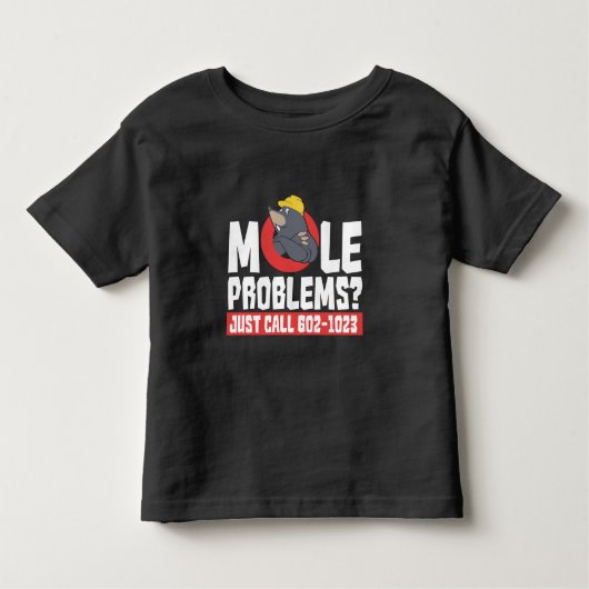 Scheikundedocent kreeg problemen met de mol kinder shirts (Voorkant)