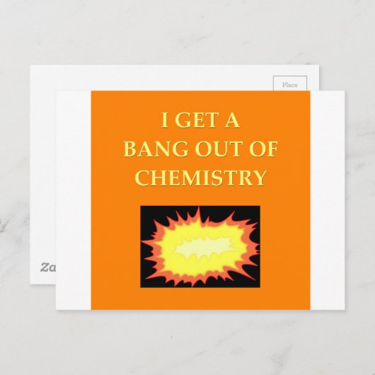 scheikundige grap briefkaart (Voorkant / Achterkant)