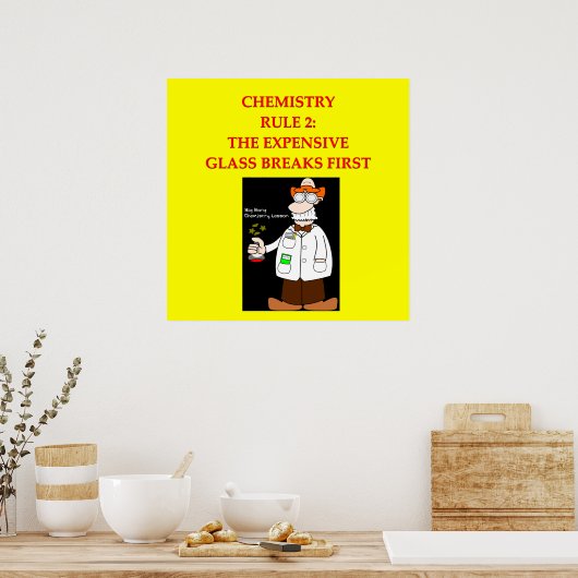 scheikundige grap poster (Keuken)