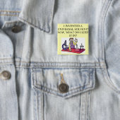 scheikundige grap vierkante button 5,1 cm (In situ)