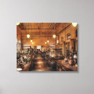 Scheikundige - Het chemielab Canvas Afdruk