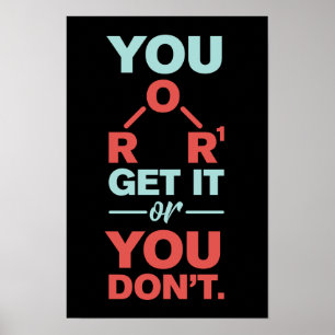 Scheikundige tas als je het krijgt of geen leraren poster