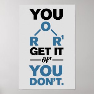 Scheikundige tas als je het krijgt of geen leraren poster