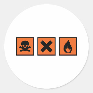 scheikundige tekens ronde sticker