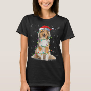Scheldas Hondenliefhebber Xmas Verlichting kerstma T-shirt