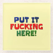 Scheldpartijen Onderzetters Zet het hier (Voorkant)