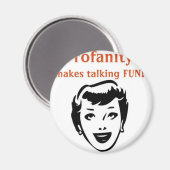 scheldwoord grappig kunstwerk magneet (Voorkant / Achterkant)