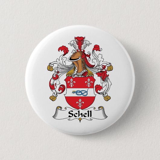 Schell Family Crest Ronde Button 5,7 Cm (Voorkant)