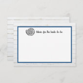 Schelp | Beach Weddenschap Advieskaart (Voorkant / Achterkant)