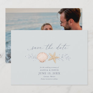 Schelp Bruiloft Bellen Foto Bewaar de Datum Save The Date