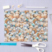 Schelp collage tropische iriserende nautische chic tissuepapier (Craft)