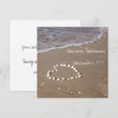 Schelp Hart op het zandstrand (Voorkant / Achterkant)