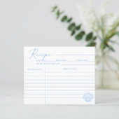 Schelp Kust Bruiloft Borrel Recept Kaarten (Staand voorkant)