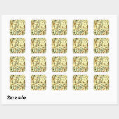 schelp schelp schelp schelp schelp elegante klassi vierkante sticker (Vel)