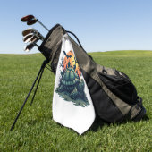 Schelp van Schildpadden Golfhanddoek (Groen)