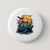 Schelp van Schildpadden Ronde Button 5,7 Cm (Voorkant)