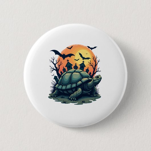 Schelp van Schildpadden Ronde Button 5,7 Cm (Voorkant)