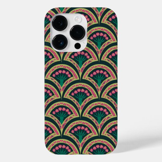 schelp-vormig groen patroon Case-Mate iPhone case (Achterkant)