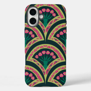 schelp-vormig groen patroon iPhone 16 plus hoesje