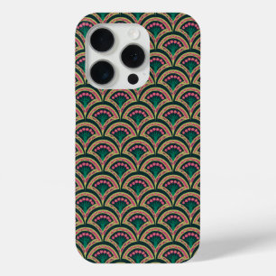 schelp-vormig groen patroon iPhone 15 pro case