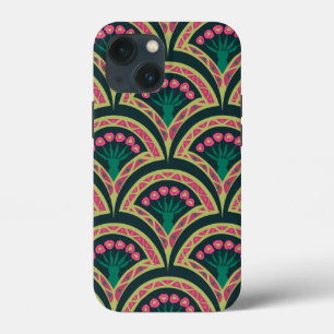 schelp-vormig groen patroon iPhone 13 mini hoesje