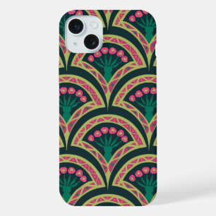 schelp-vormig groen patroon iPhone 15 plus case