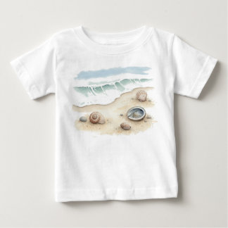 Schelp & Zand Waterverf Strand Boodschappententas