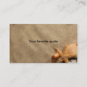 schelp, zeebodem, strand visitekaartje (Achterkant)