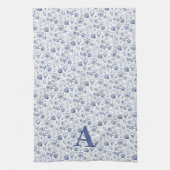 Schelp Zeester Nautisch Monogram Theedoek (Verticaal)