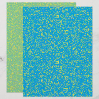 Schelpblauw scrapboekpapier