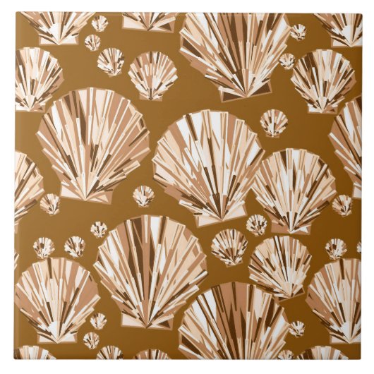 Schelpels voor chocolade in de bruine en de beige  tegeltje (Voorkant)